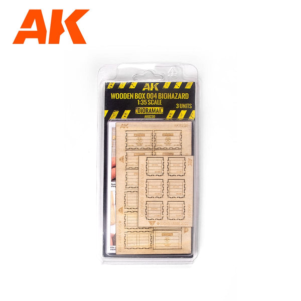 AK Interactive Dioramas - Lasercut Biohazard Wooden Box 1/35 - 3x units