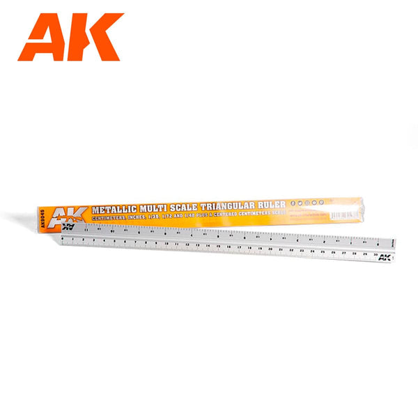 AK Interactive Metallic Multi-scale Triangular Ruler