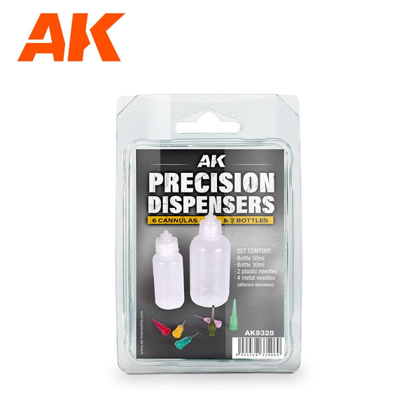 AK Interactive Precision Dispenser Bottles with Thin Metal Tip