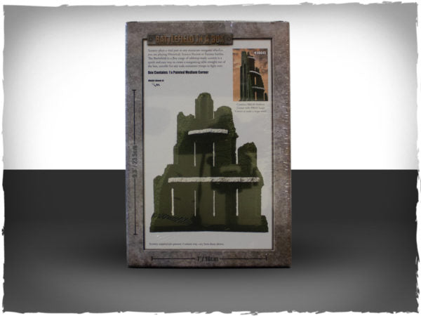 Battlefield In A Box - Battlefront Gothic Battlefields - Medium Corner Ruin - Malachite