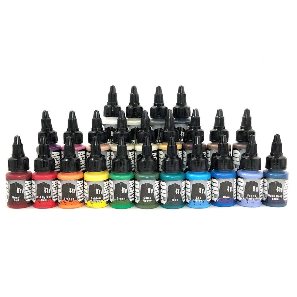 Monument Hobbies Pro Acryl Base Paint Set - 24 Colors