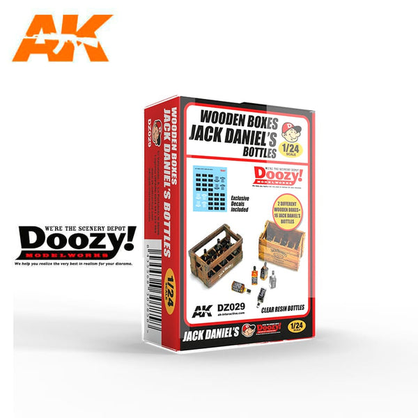 Doozy Dioramas - Scenography kit - Wooden Boxes Jack Daniel's Bottles