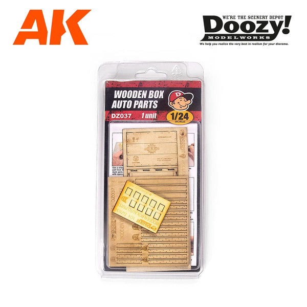 AK Interactive Dioramas - Laser Cut Wooden Box Auto Parts 1/35