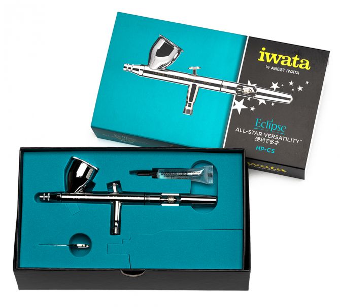 IWATA Eclipse HP-CS Gravity Feed Dual Action Airbrush