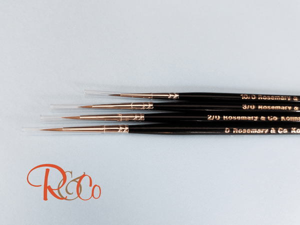 Rosemary & Co Series 33 - Kolinsky Sable - Detail Brush Kit (Size 10/0, 3/0, 2/0 & 0)