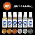 AK Interactive 3rd Gen Acrylics Paint set - Metallics Colors