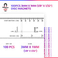 Hobby Magnets - 3mm x 1mm - x100