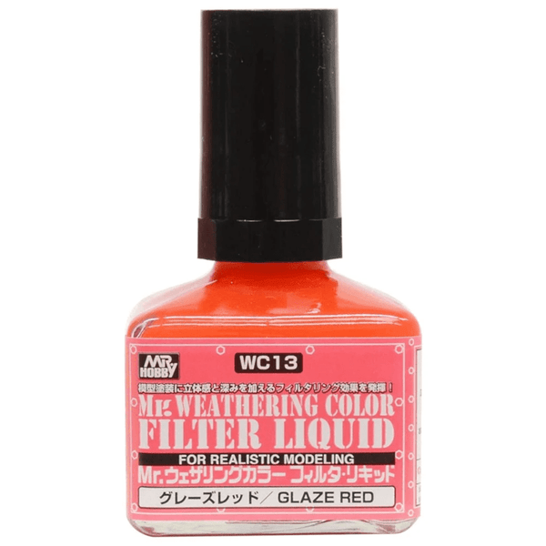 Mr Hobby Mr. Weathering Color - Filter Liquid Glaze Red - 40ml