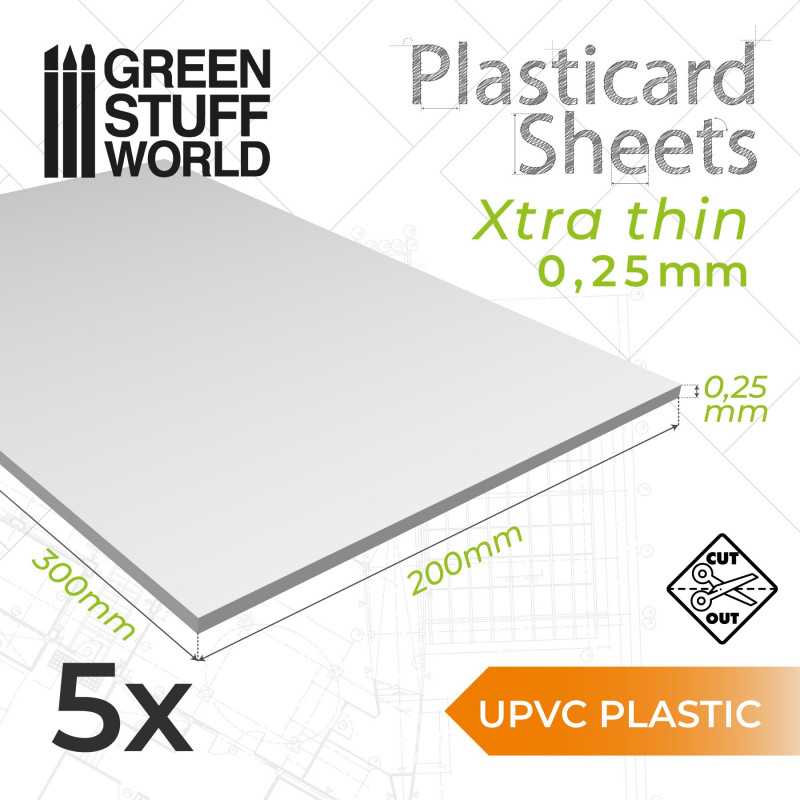 GSW Plasticard - Plain Sheet 0,25mm x5