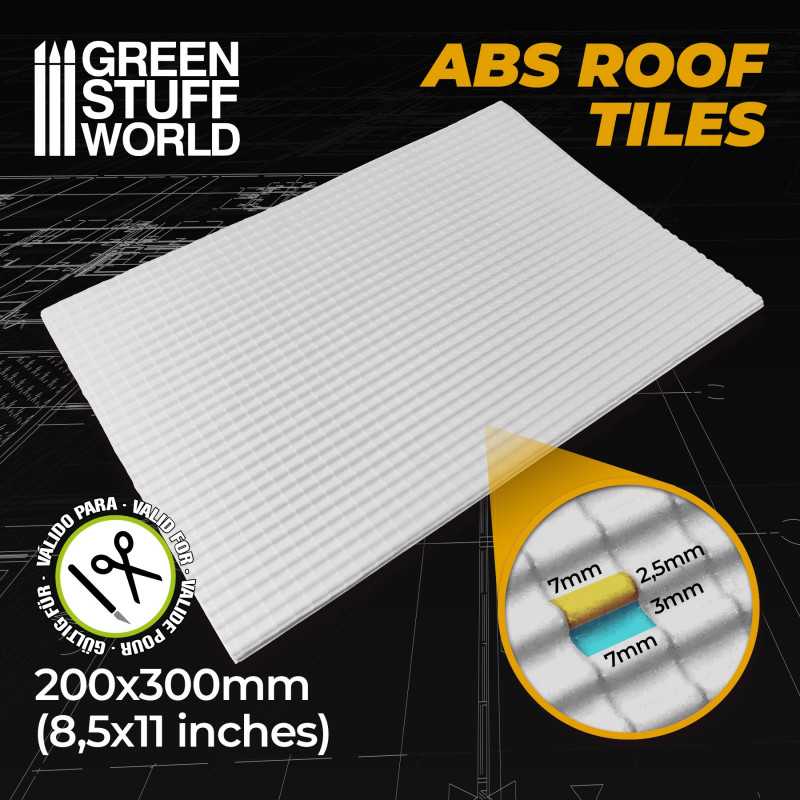 GSW Plasticard - Textured Roof Tiles Sheet 2,5x7mm