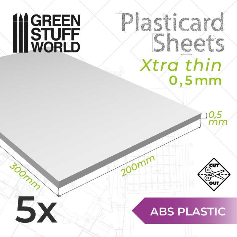 GSW Plasticard - Plain Sheet 0,5mm x5