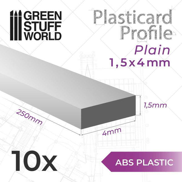 GSW Plasticard -  Plain Profile 1,5x4mm x10