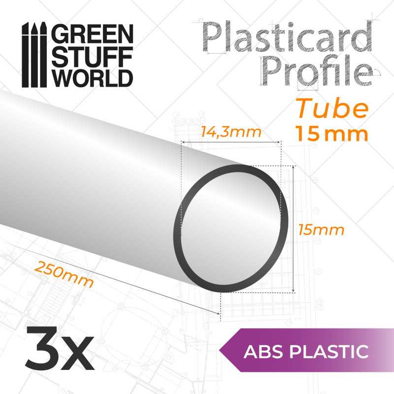 GSW Plasticard - Tube 15mm x3