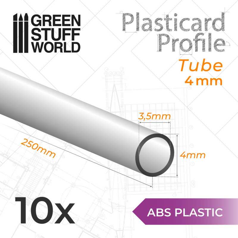 GSW Plasticard - Tube 4mm x10
