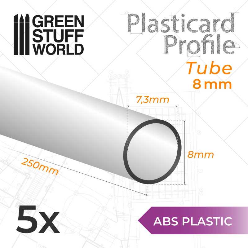 GSW Plasticard - Tube 8mm x5
