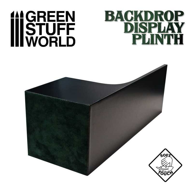 Display Plinths - Curved Backdrop - Black - 6x6x6cm DISCOUNTED
