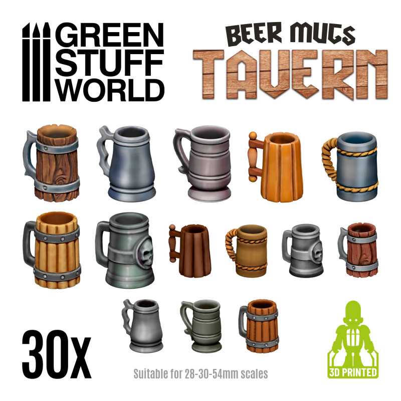 GSW Resin Basing Set - Tavern Beer Mugs