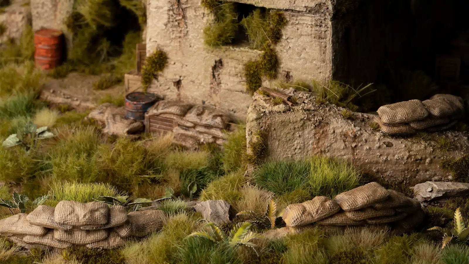 Gamer's Grass Basing Bits - Sandbag Barricades