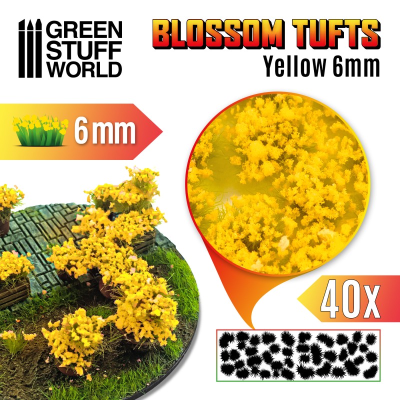 GSW Blossom Tufts 6mm - Yellow Flowers
