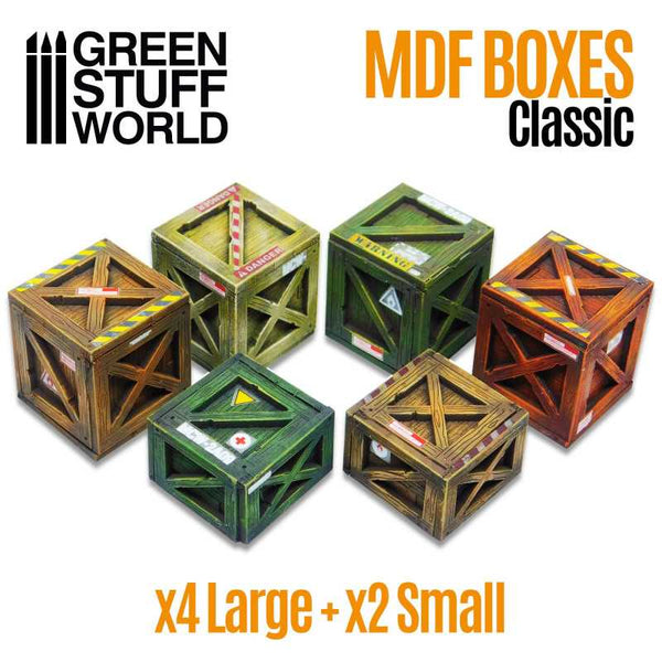 GSW MDF Diorama kit - Classic Wood Crates x6