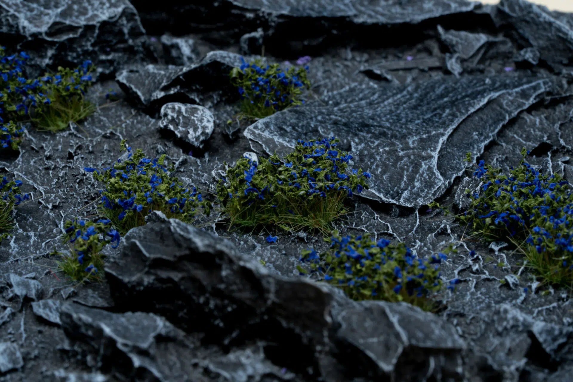 Gamer's Grass Tufts - Wild Blue Flowers