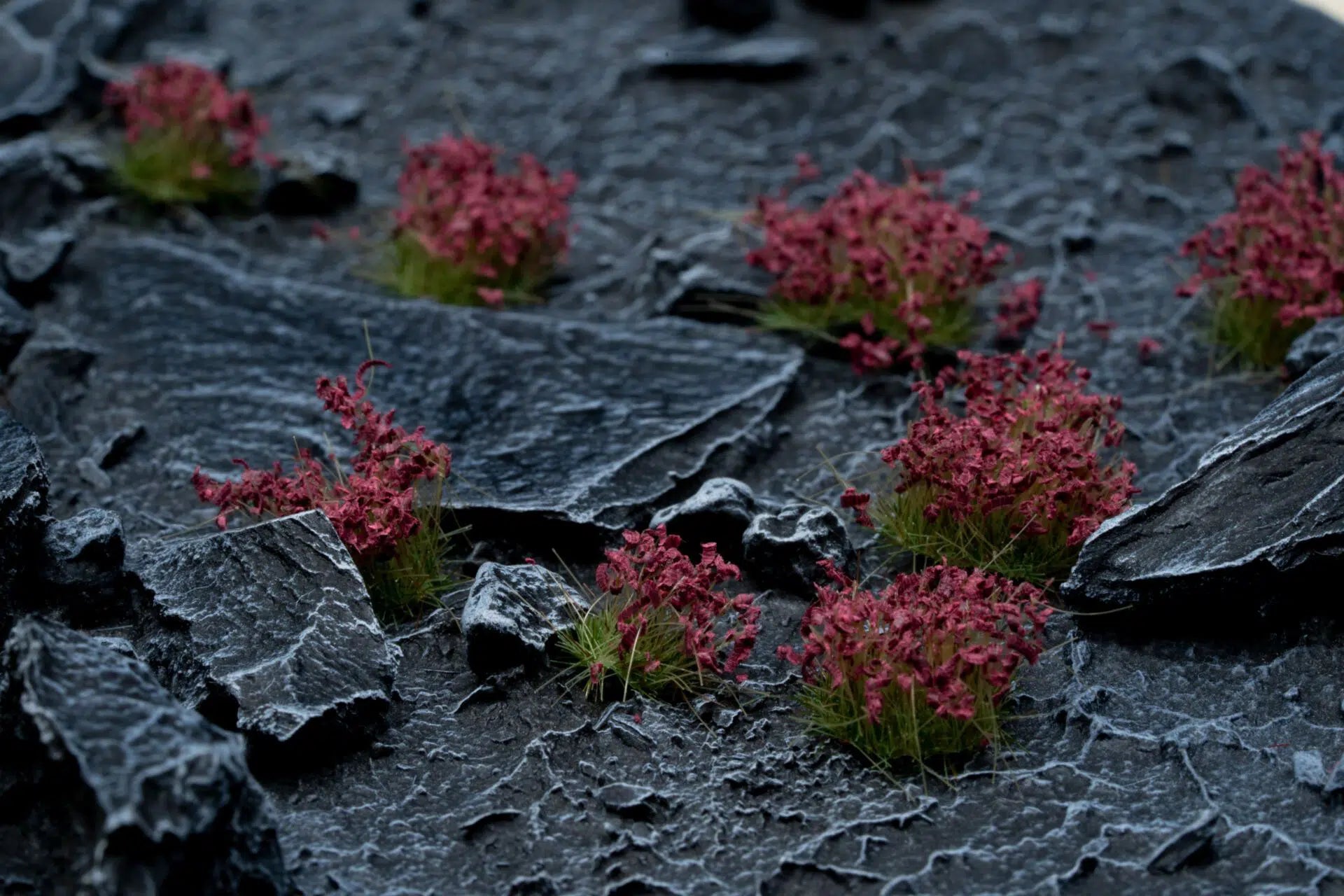 Gamer's Grass Tufts - Wild Dark Purple Flowers