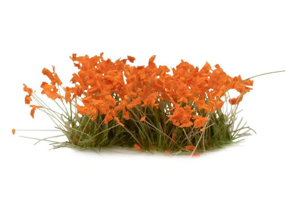 Gamer's Grass Tufts - Wild Orange Flowers
