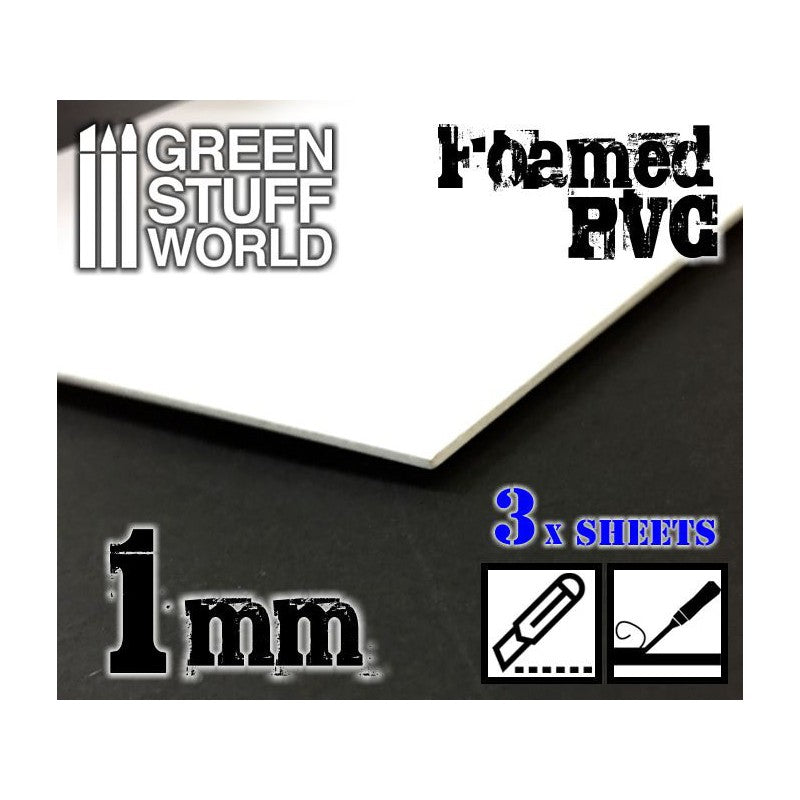 GSW Foamed PVC 1 mm - 200x300mm - 3 sheets