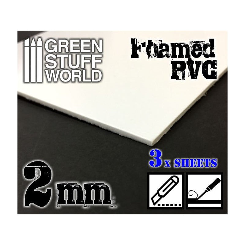 GSW Foamed PVC 2 mm - 200x300mm - 3 sheets