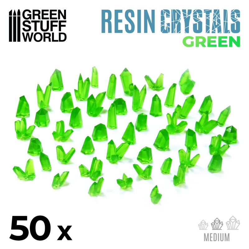 GSW Resin Crystals - Medium GREEN x50