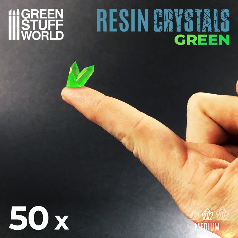 GSW Resin Crystals - Medium GREEN x50