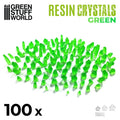 GSW Resin Crystals - Small GREEN x100