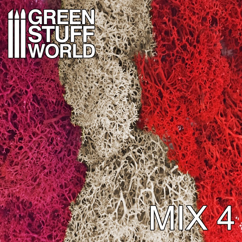 GSW Scenery Moss - Red Fuchsia and Grey Mix