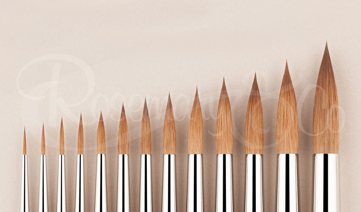 Rosemary & Co Series 8 Pure Kolinsky Sable CHOOSE YOUR SIZE Art Brushes