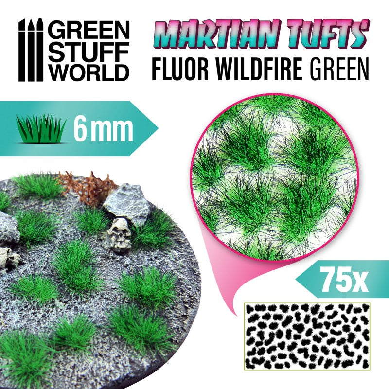 GSW Martian Neon Tufts 6mm - Fluor Wildfire Green