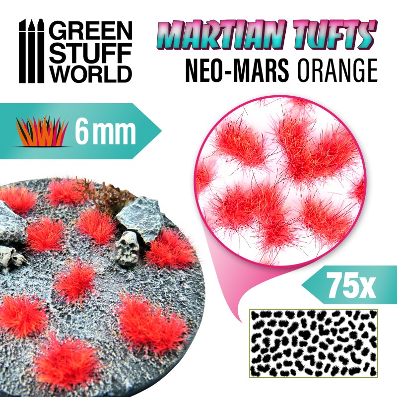 GSW Martian Neon Tufts 6mm - Neo-Mars Orange