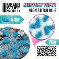 GSW Martian Neon Tufts 6mm - Neon Stitch Blue