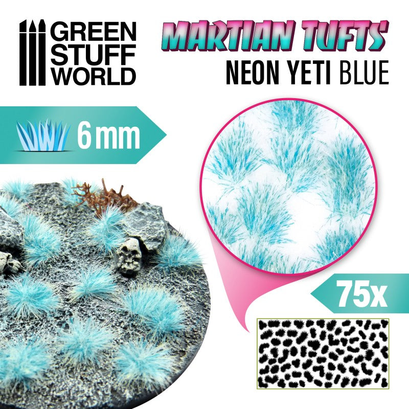 GSW Martian Neon Tufts 6mm - Neon Yeti Blue