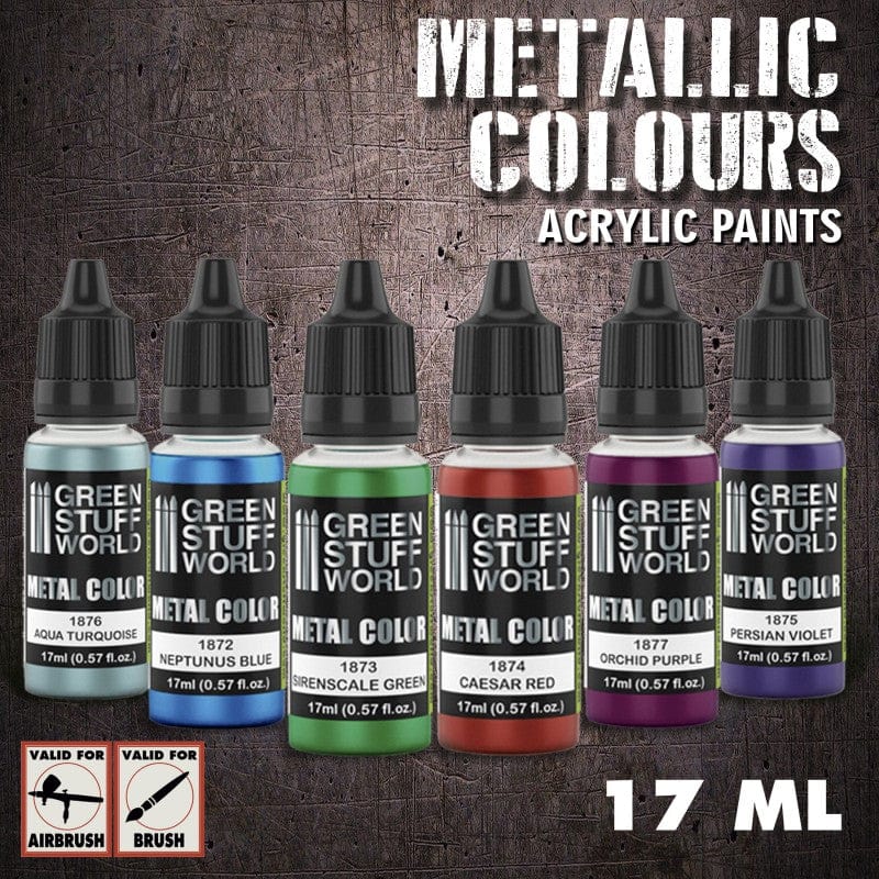 GSW Metallic Acrylics Paint Set - Colored Metallics