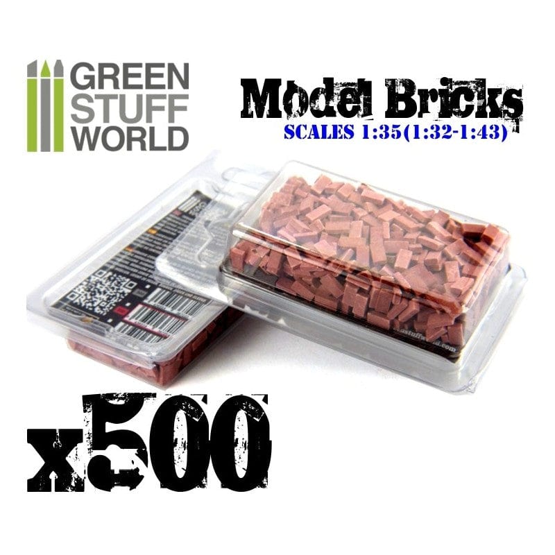 Mini Bricks Modelling GSW Miniature Model Bricks - Ceramic Red x500 Scale modelling supplies