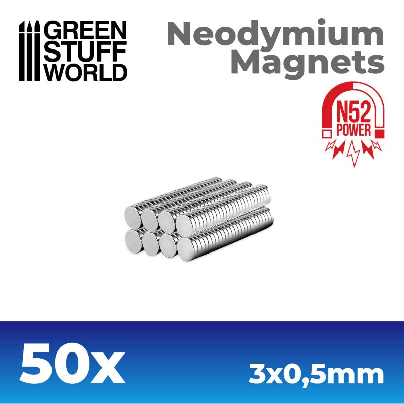 GSW Neodymium Magnets N52 - 3x0,5mm - 50x