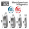 GSW Neodymium Magnets N52 - 5x2mm - 100x