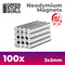 GSW Neodymium Magnets N52 - 3x2mm - 100x