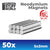 GSW Neodymium Magnets N52 - 5x2mm - 50x
