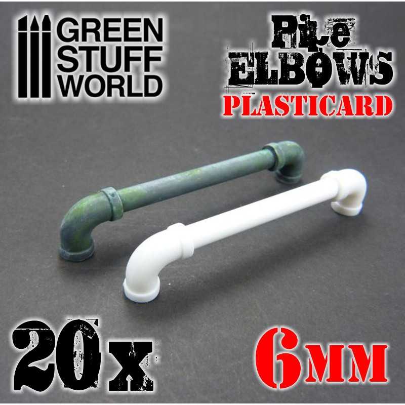 GSW Plasticard - Elbow Pipes 6mm x20