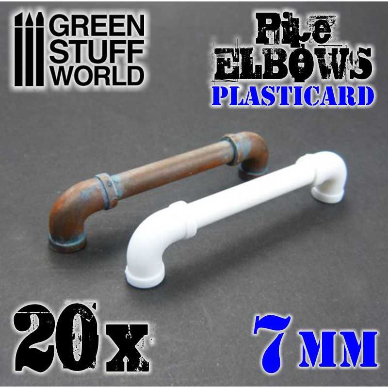 GSW Plasticard - Elbow Pipes 7mm x20