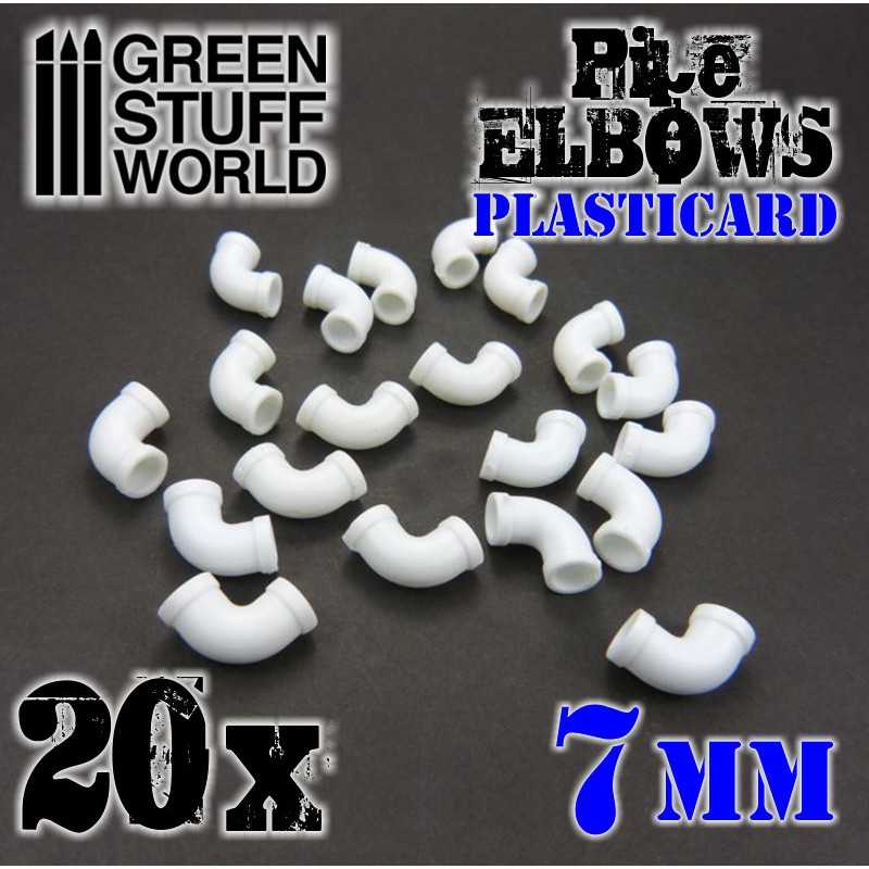 GSW Plasticard - Elbow Pipes 7mm x20