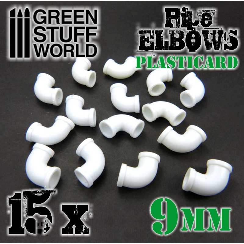 GSW Plasticard - Elbow Pipes 9mm x15