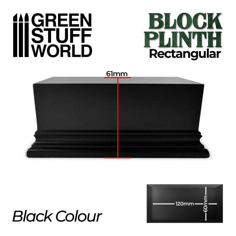 Display Plinths - Rectangular Top - Black - 12x6cm DISCOUNTED