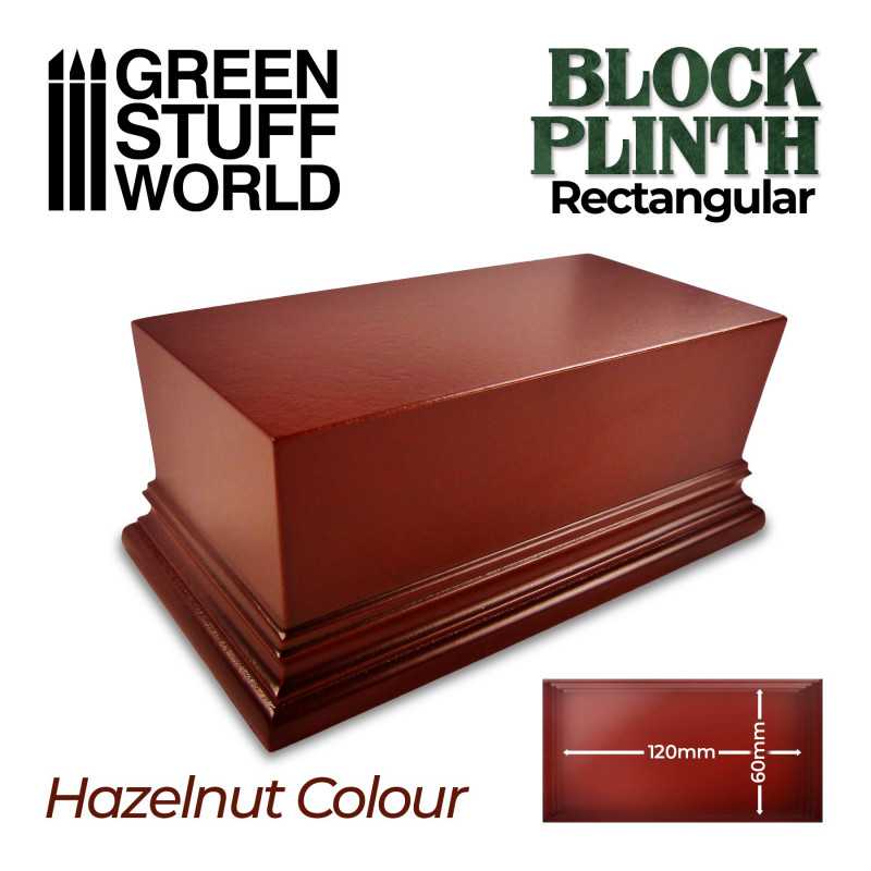 Display Plinths - Rectangular Top - Hazelnut Brown - 12x6cm DISCOUNTED